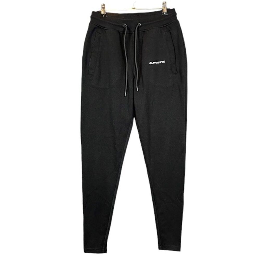 Alphalete Joggers Black‎ Zipper Pockets Elastic / Drawstring Waist Size Small